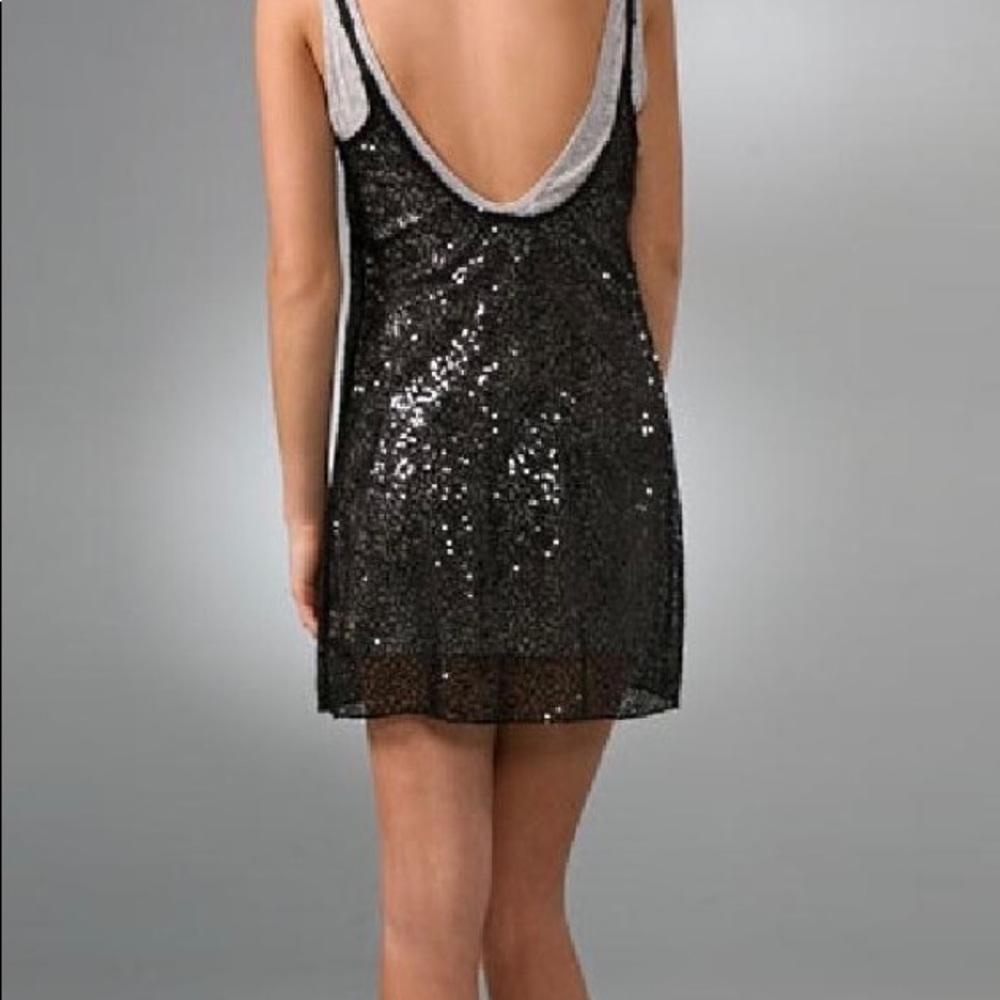 Free People Black Sequin Slip - Picture 2 of 5